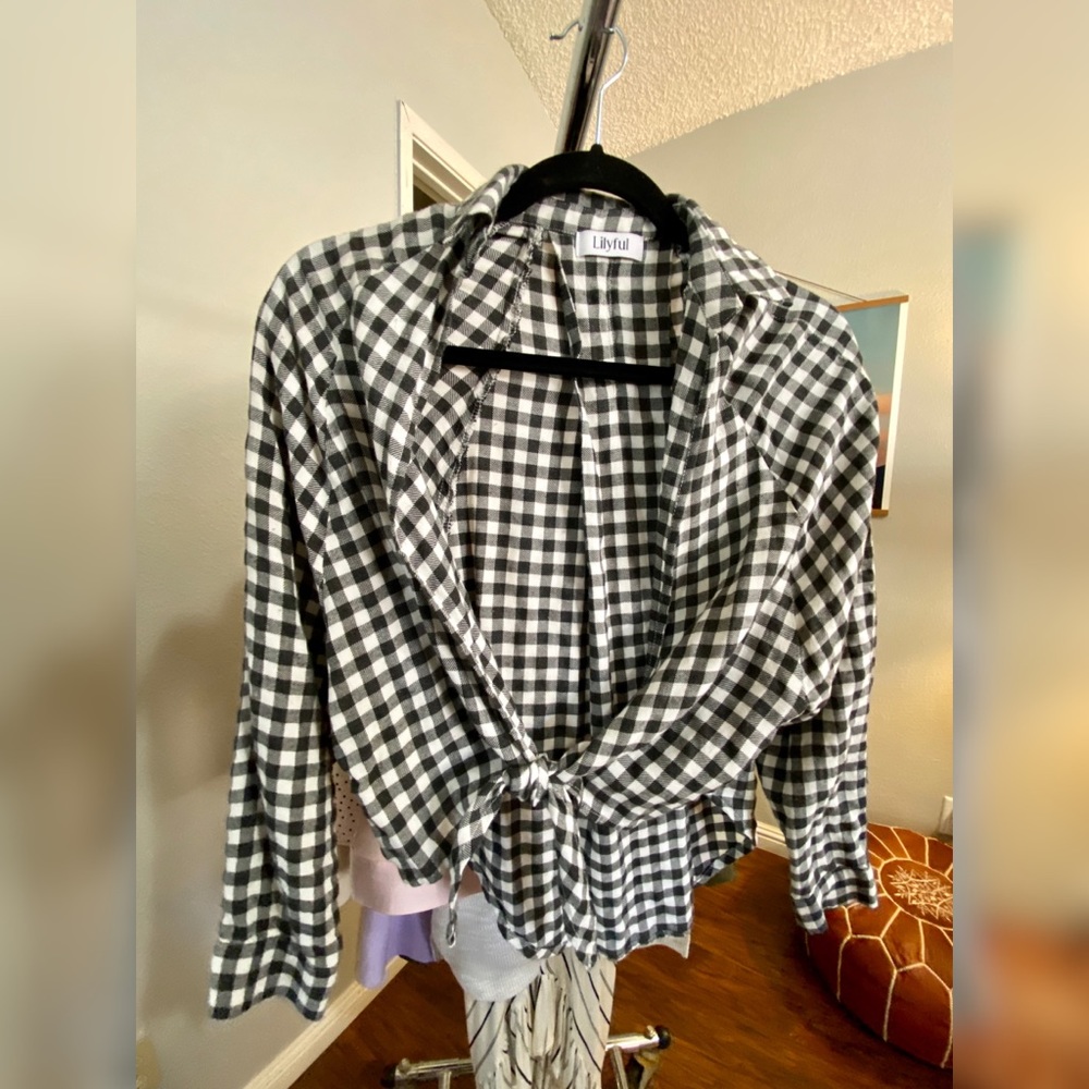 Checkered Casual Blouse